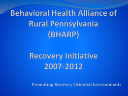 Behavioral Health Alliance of Rural Pennsylvania (BHARP