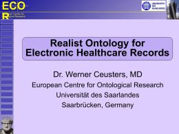 Realist Ontology for Electronic Healthcare Records