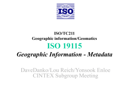 ISO Metadata Standard