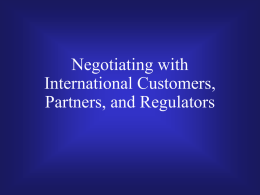 Global Negotiations . ppt - Southern Methodist University