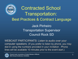 Contracted School Transportation