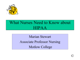 What Nurses Need to Know about HIPPA