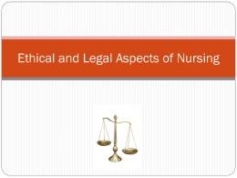 Legal Aspects of Nursing - City College of San Francisco