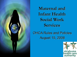 Maternal and Infant Health Social Work Services Presentation
