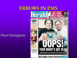 PPT ERRORS IN EMS &ndash; UAEMT Home