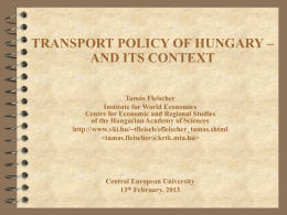 Transpoert policy of Hungary and its context