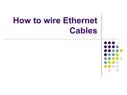 How to wire Ethernet Cables - Vocational Training Council