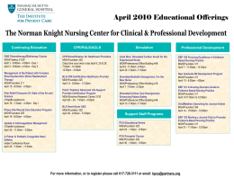 The Norman Knight Nursing Center for Clinical and
