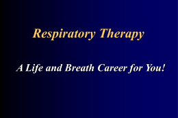 Respiratory Care - Millersville University of Pennsylvania