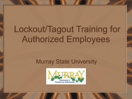 PSU Lockout/Tagout Training