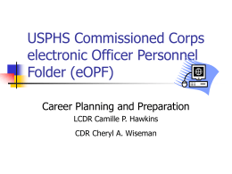 USPHS Commissioned Corps Promotion Process