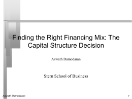 The Financing Decision