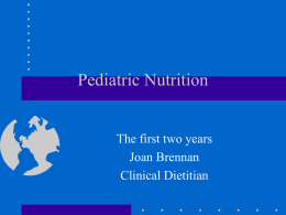Pediatric Nutrition - University of Toronto