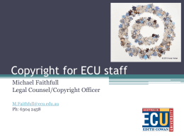 Copyright for ECU staff