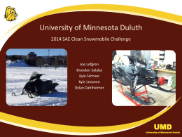 University of Minnesota Duluth Snowdawgs 2014 SAE Clean