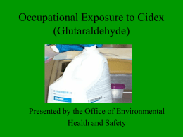 Occupational Exposure to CIDEX
