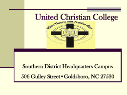 United Christian College - Southern District Convocation