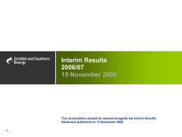 Preliminary Results 2003/04