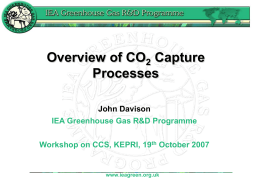 CO2 Capture - IEA Greenhouse Gas R&D Programme