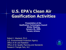 U.S. EPA’s Clean Air Gasification Initiative
