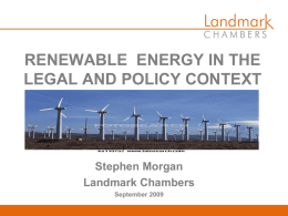 Stephen Morgan: renewables overview (MS PowerPoint)