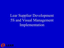 Lear Supplier Development GMX 222/272 5S Implementation