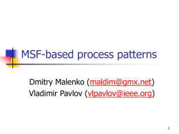 MSF-based process patterns