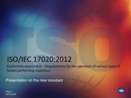 ISO/IEC 17065:2012 Conformity assessment – Requirements