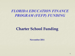 FEFP - Charter School Conference