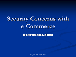 Security Concerns with e-Commerce