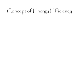 Concept of Energy Efficiency - Archi