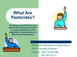 Pesticides Overview - Welcome to the Minnesota Department