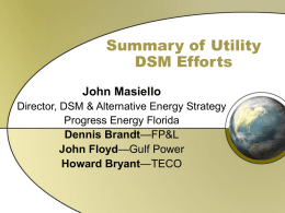 Summary of Utility DSM Results