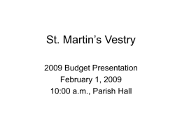 St. Martin’s Vestry