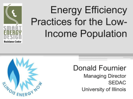 Low Income Energy Efficiency