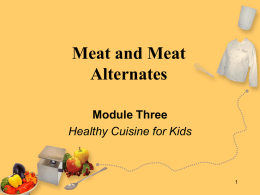 Planning a Healthy Cuisine for Kids Workshop