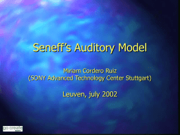 Seneff’s Auditory Model