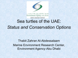 Conservation of Sea turtles and Dugongs in UAE