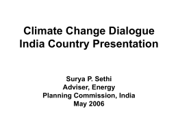 Climate Change Dialogue India Country Presentation