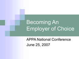 Becoming An Employer of Choice