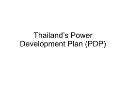 Thailand’s Power Development Plan (PDP)