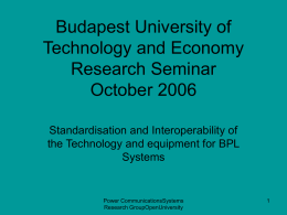 IQPC Broadband Conference Vienna , October 2006