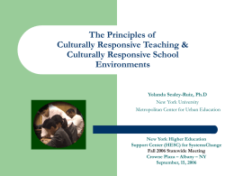The Principles & Power of Culturally Relevant Teaching