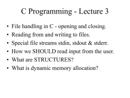 C Programming - Lecture 3