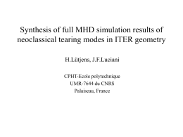 Synthesis of full MHD simulation results of neoclassical