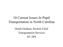 Transportation Update - NC School Bus Safety Web