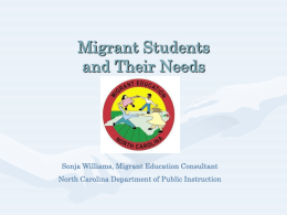 An Introduction to the Migrant Education Program
