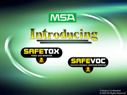 SafeTOX [Toxic Gas Monitors] SafeVOC [Volatile Organic