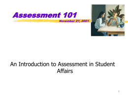 Outcomes Assessment 101