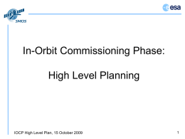 Commissioning Phase – Instrument Modes